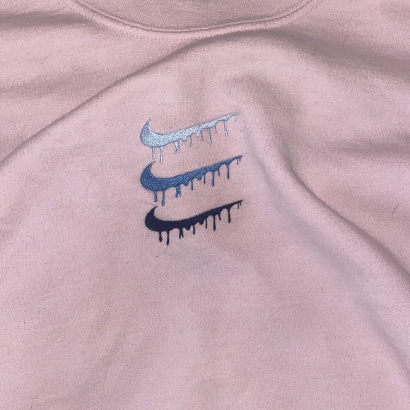 Custom pink nike printed hoodie - Picture 2 of 2